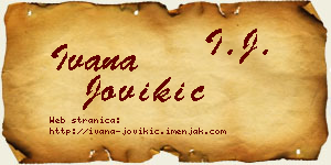Ivana Jovikić vizit kartica